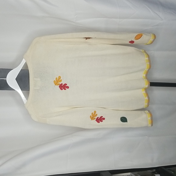 Fall 90s, The Quacker Factory,  Fall Autumn Thanksgiving Sweater. Size Medium - Picture 2 of 6